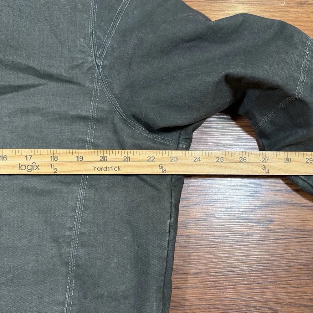 Kuhl Burr Jacket Mens Sz L Army Green Vintage Patina Dye Lined Canvas Chore Hike